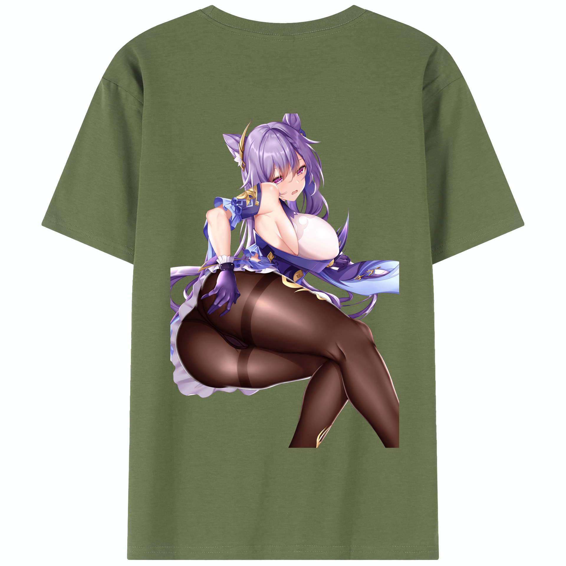 げんし神 刻晴 こくせい genshin Kokusei 綿100％半袖Tシャツ（背面プリント）
